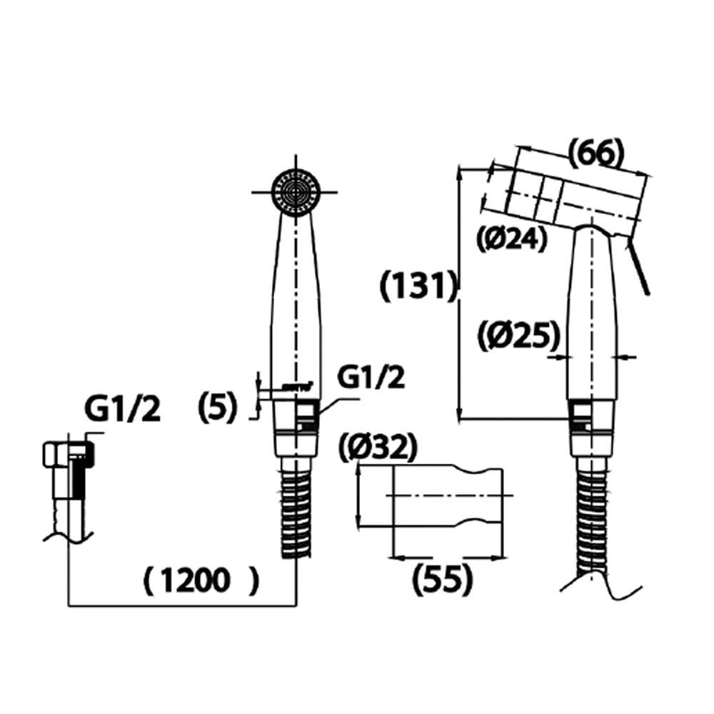 สายฉีดชำระครบชุด COTTO CT9914SA (HM) สเตนเลส