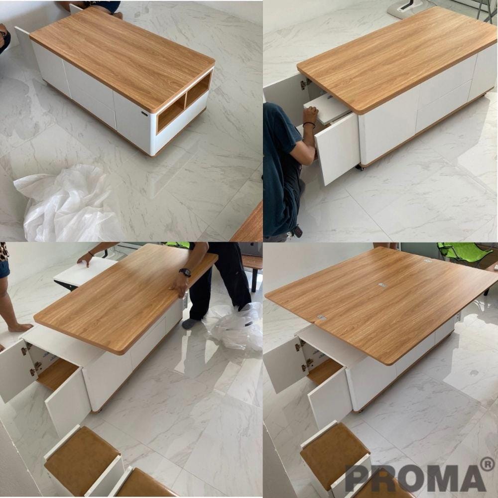 [PRE-ORDER] โต๊ะกลางมัลติฟังก์ชัน PROMA-CTB-01W สีขาว_3