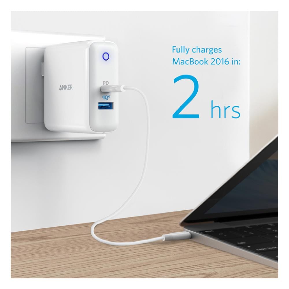 หัวชาร์จ 2 พอร์ต Anker - AK65 PowerPort II PD (30W USB-C + 19.5W USB-A) _3