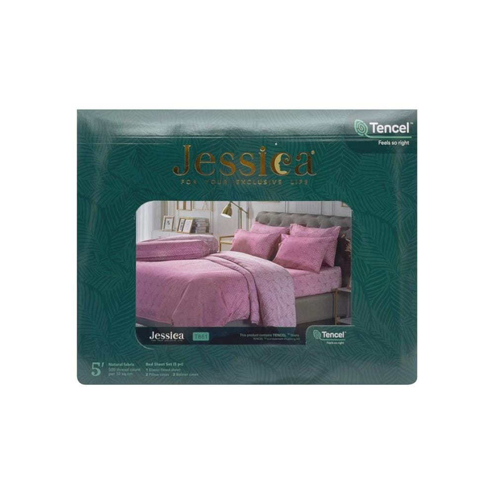 ชุดผ้าปูที่นอน 5 ฟุต 5 ชิ้น JESSICA TENCEL 20165-T861