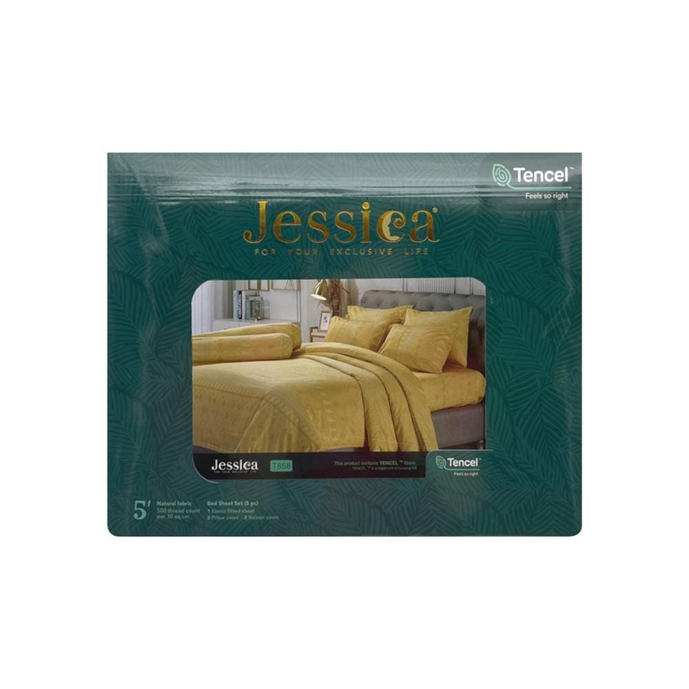 ชุดผ้าปูที่นอน 5 ฟุต 5 ชิ้น JESSICA TENCEL 20165-T858