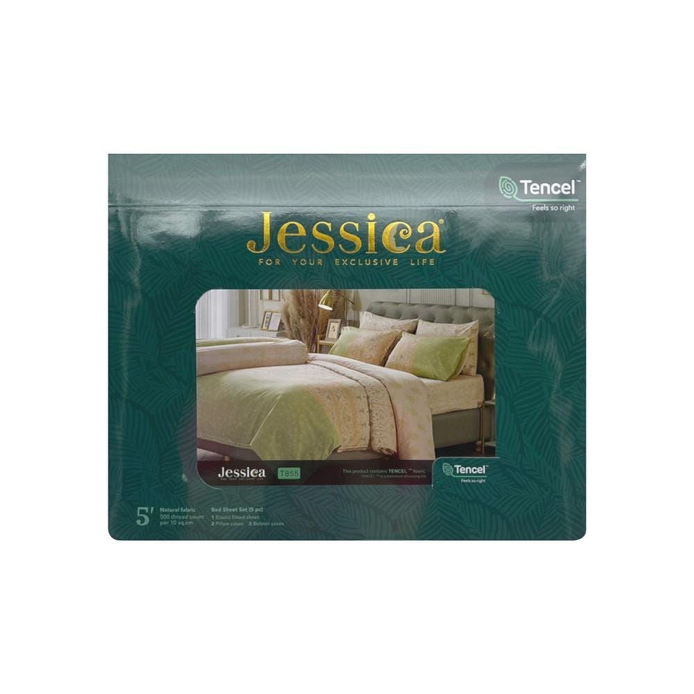 ชุดผ้าปูที่นอน 5 ฟุต 5 ชิ้น JESSICA TENCEL 20165-T855