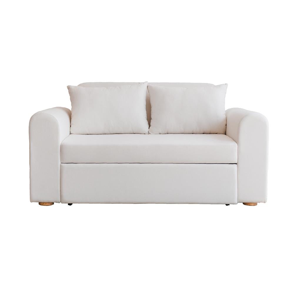 โซฟาเบด CCR FURNITURE รุ่น NARA (นารา) ขนาด 160 cm. ผ้าพรีเมียมสะท้อนน้ำ VC FABRIC สีขาว (FLO843-01)_1