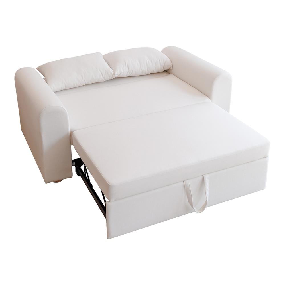 โซฟาเบด CCR FURNITURE รุ่น NARA (นารา) ขนาด 160 cm. ผ้าพรีเมียมสะท้อนน้ำ VC FABRIC สีขาว (FLO843-01)_2