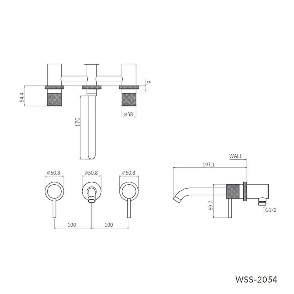 ก๊อกอ่างล้างหน้าผสม WS WSS-2054 สเตนเลส