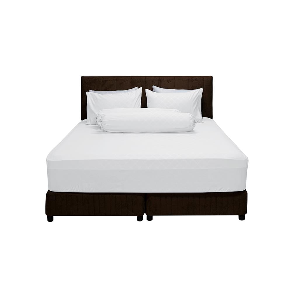ชุดผ้าปูที่นอน 6 ฟุต 5 ชิ้น PICASSO CLASSIC สี ENJOY WHITE