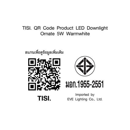ดาวน์ไลท์ LED EVE 588219 3 นิ้ว 5 วัตต์ WARM WHITE สีขาว_6
