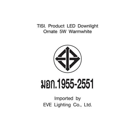 ดาวน์ไลท์ LED EVE 588219 3 นิ้ว 5 วัตต์ WARM WHITE สีขาว_7