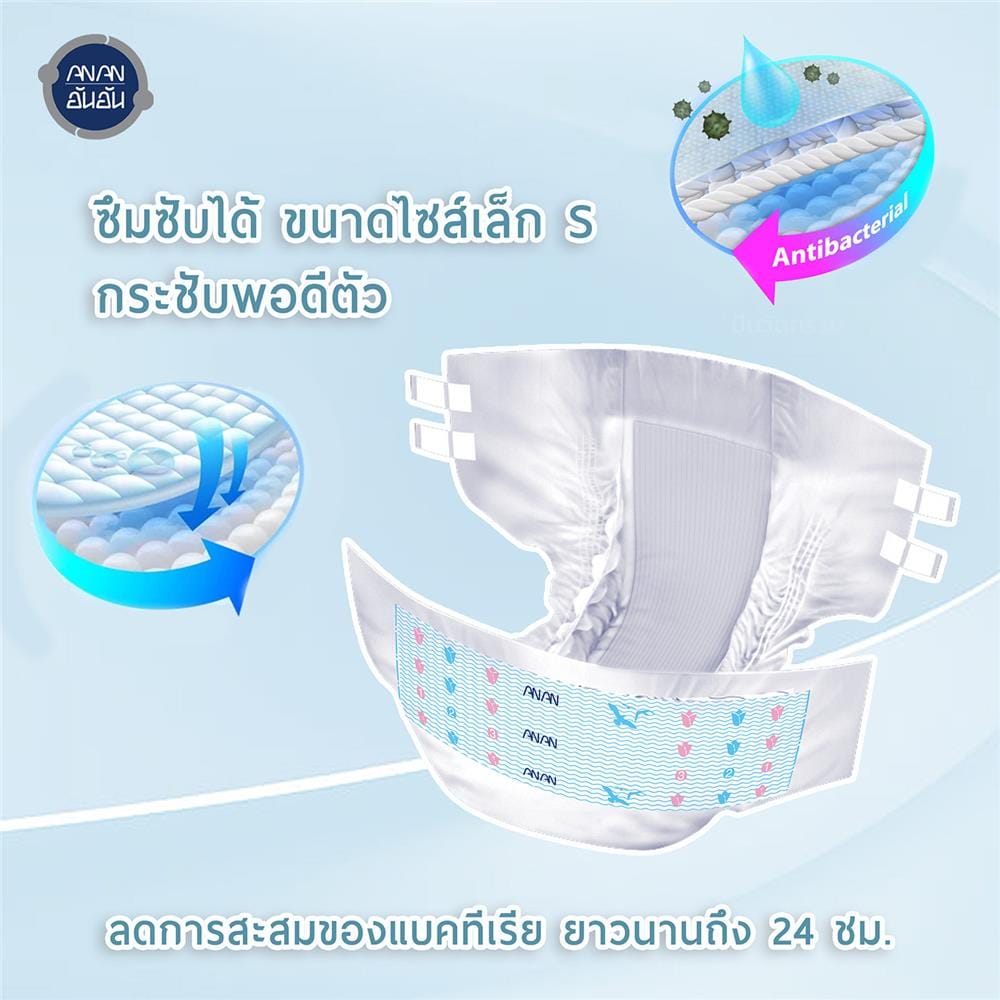 ผ้าอ้อมผู้ใหญ่แบบเทป ANAN G5 ไซซ์ S 18 ชิ้น 6 แพ็ค/ลัง (108ชิ้น)_4