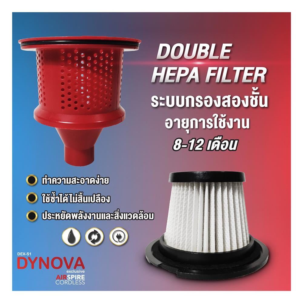 เครื่องดูดฝุ่นแบบด้าม DYNOVA W01