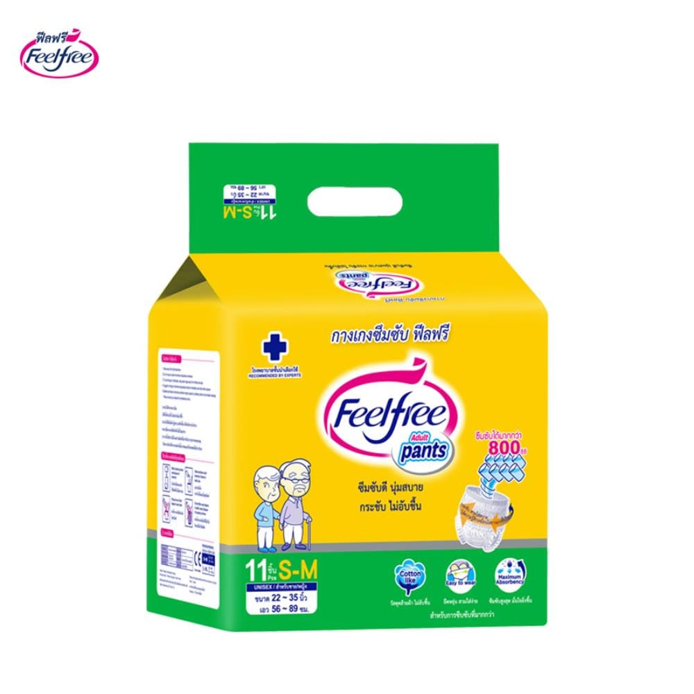ผ้าอ้อมผู้ใหญ่แบบกางเกง FEELFREE ไซซ์ S-M 11 6 แพ็ค/ลัง (66ชิ้น)_1