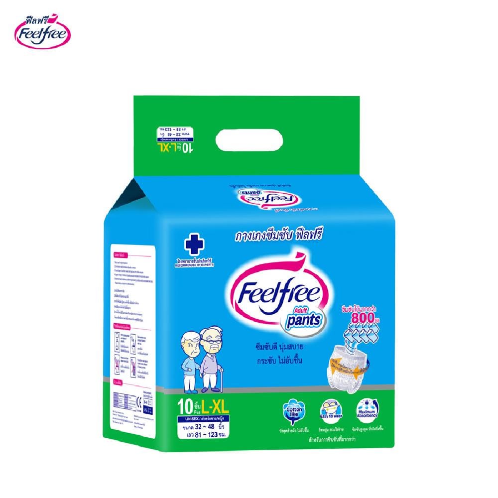 ผ้าอ้อมผู้ใหญ่แบบกางเกง FEELFREE ไซซ์ L-XL10 6 แพ็ค/ลัง (60ชิ้น)_1