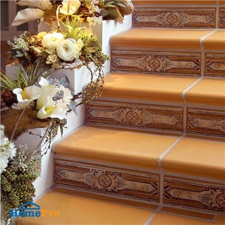 กระเบื้องจมูกบันได 6x8 นิ้ว KENZAI ฟลอเรนซ์ สีโรซ่า (9P)_2