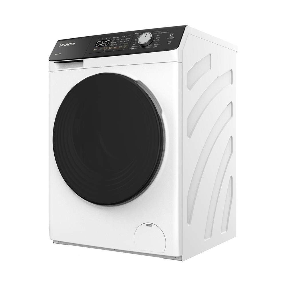 เครื่องซักผ้าฝาหน้า HITACHI BD802HVOW 8 กก. 1200RPM อินเวอร์เตอร์