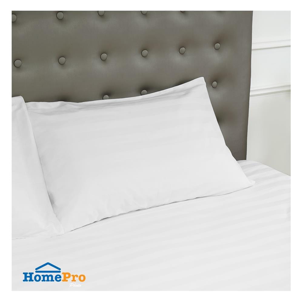ปลอกหมอนหนุน HOME LIVING STYLE CT 250 STRIPE แพ็ก 2 ชิ้น สีขาว