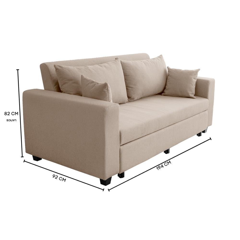 โซฟาเบด CCR FURNITURE รุ่น PHILLY (ฟิลลี่) ขนาด 194 cm. ผ้า สีครีม (A1-02)_6