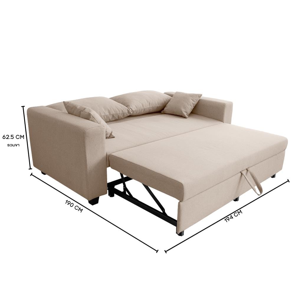 โซฟาเบด CCR FURNITURE รุ่น PHILLY (ฟิลลี่) ขนาด 194 cm. ผ้า สีครีม (A1-02)_5