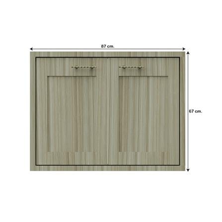 บานซิงค์คู่เรียบ JUPITER GLORY TEAK 87x67 ซม. สีน้ำตาล_3
