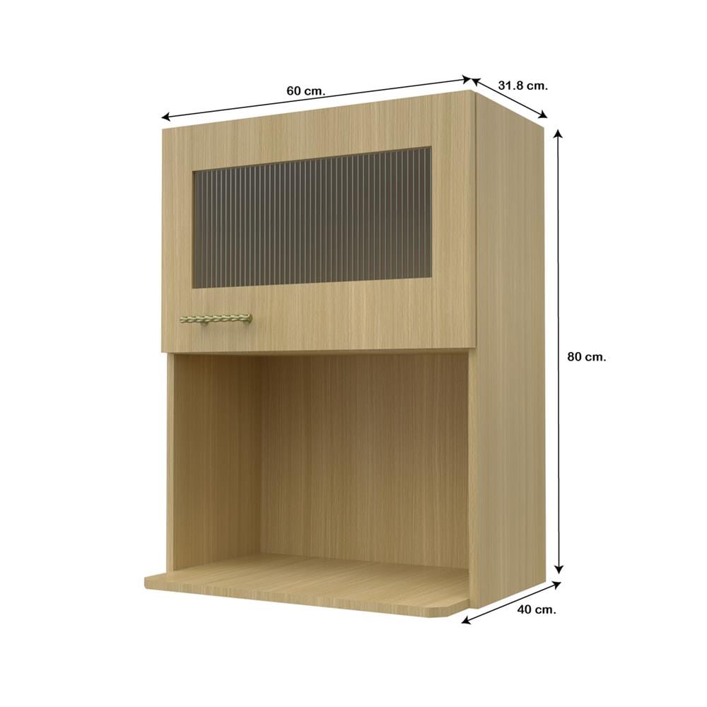 ตู้ไมโครเวฟบานกระจก JUPITER MINERVA 60x80 ซม. สีน้ำตาล