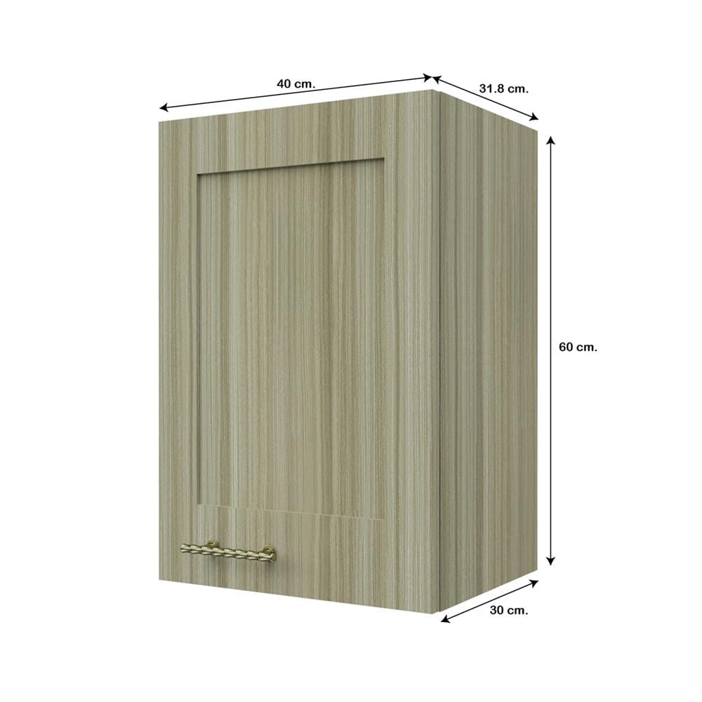 ตู้แขวนเดี่ยวบานเรียบ JUPITER GLORY TEAK 40x60 ซม. สีน้ำตาล