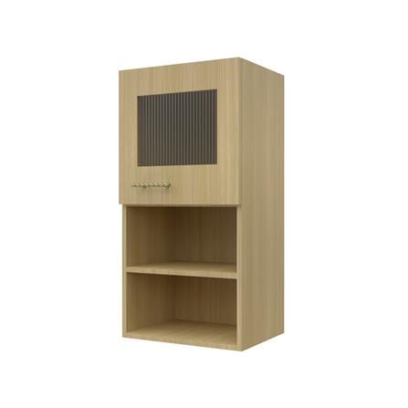 ตู้แขวนเดี่ยวบานกระจกพร้อมชั้น JUPITER MINERVA 40x80 ซม. สีน้ำตาล