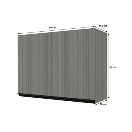 ตู้แขวนคู่ JUPITER SILKY LIGHT 80x60 ซม. สีเทา_4