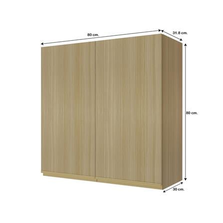 ตู้แขวนคู่ JUPITER SILKY WOODS 80x80 ซม. สีน้ำตาล_5