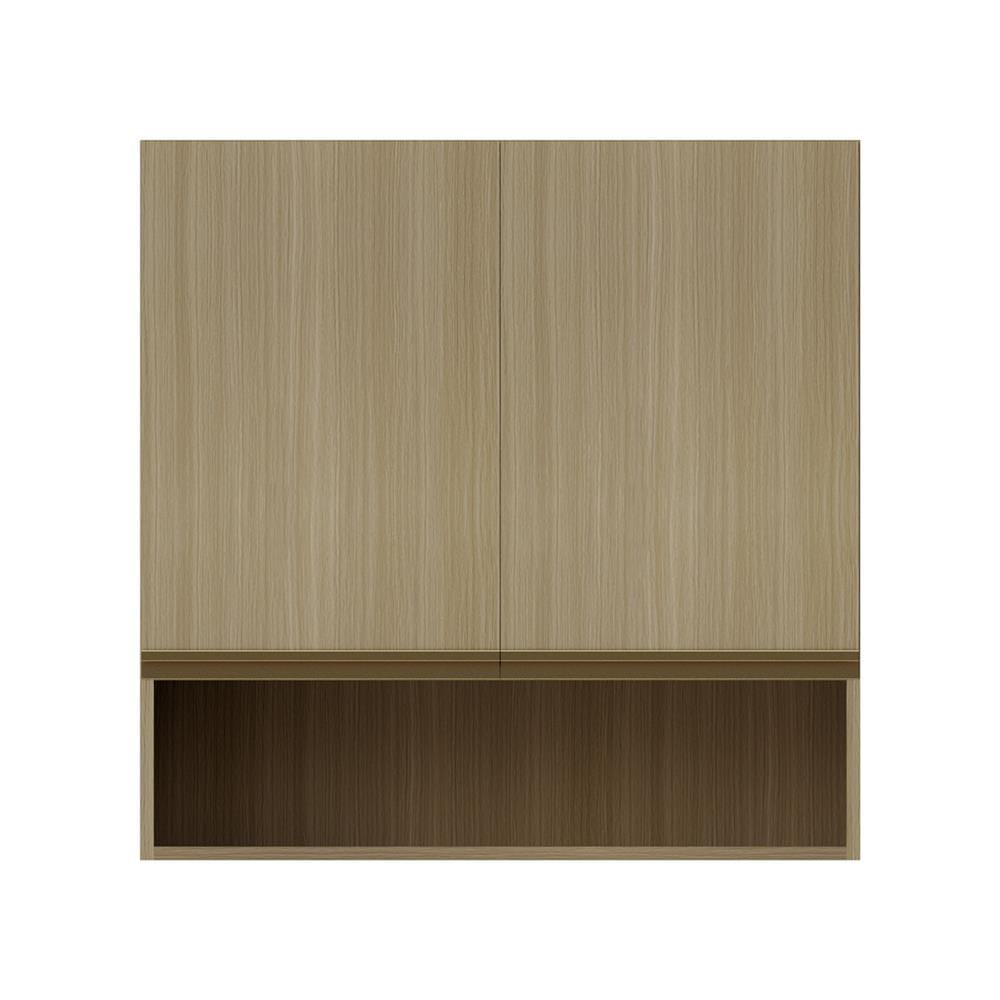 ตู้แขวนคู่บานทึบพร้อมชั้นโล่ง JUPITER SILKY WOODS 80x80 ซม. สีน้ำตาล