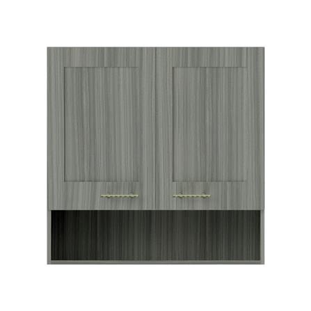 ตู้แขวนคู่บานทึบพร้อมชั้นโล่ง JUPITER GLORY LIGHT 80x80 ซม. สีเทา_1