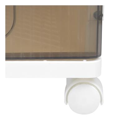 กล่องบานเปิด 2 ชั้น มีล้อ STACKO 40x33.5x71 ซม. สีขาว/น้ำตาล_5