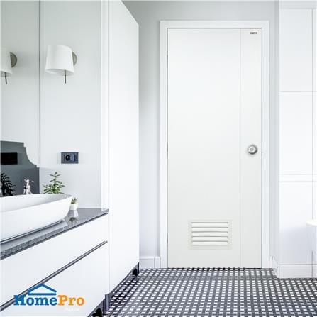 ประตูห้องน้ำ UPVC AZLE PSW2 เกล็ดล่าง 70X200 ซม. สีขาว เจาะลูกบิด_5