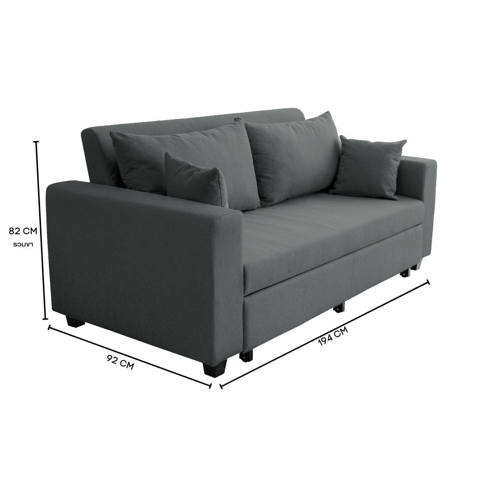 โซฟาเบด CCR FURNITURE รุ่น PHILLY (ฟิลลี่) ขนาด 194 cm. ผ้า สีเทาเข้ม (A1-33)_6