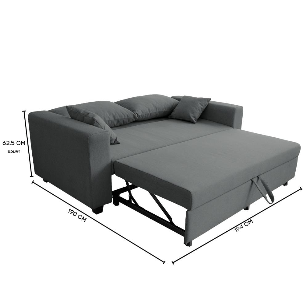 โซฟาเบด CCR FURNITURE รุ่น PHILLY (ฟิลลี่) ขนาด 194 cm. ผ้า สีเทาเข้ม (A1-33)_5
