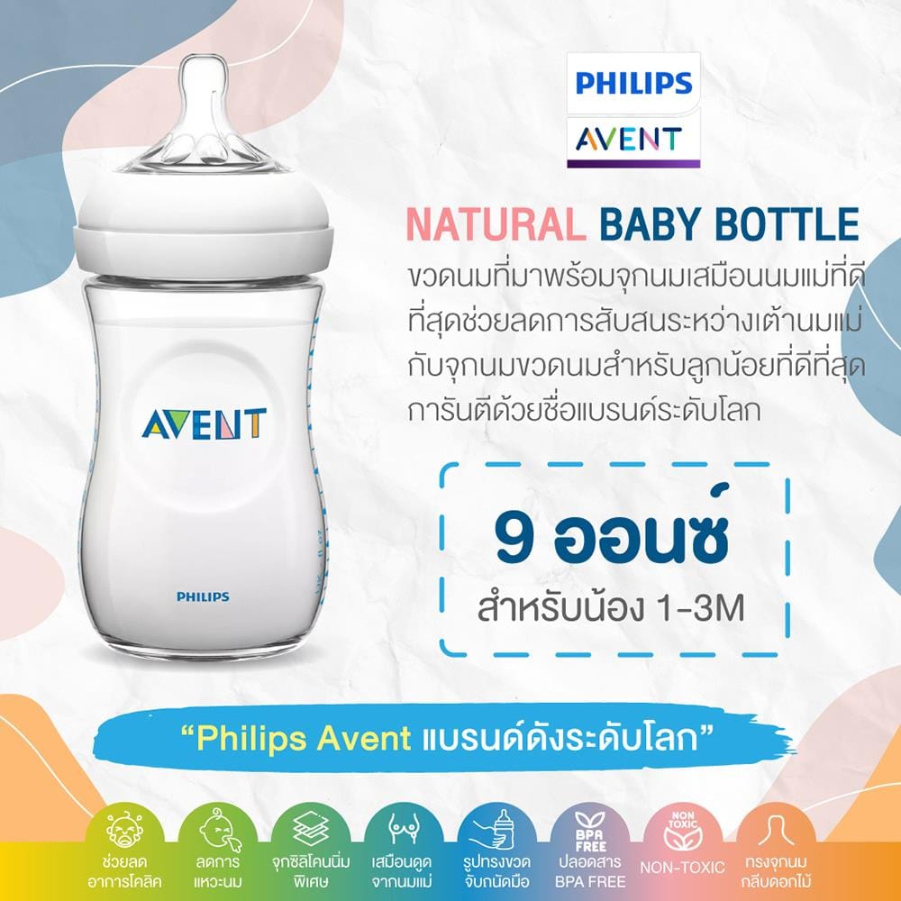 ขวดนม PHILIPS AVENT SCF693/23 เน 9oz/2pc_1