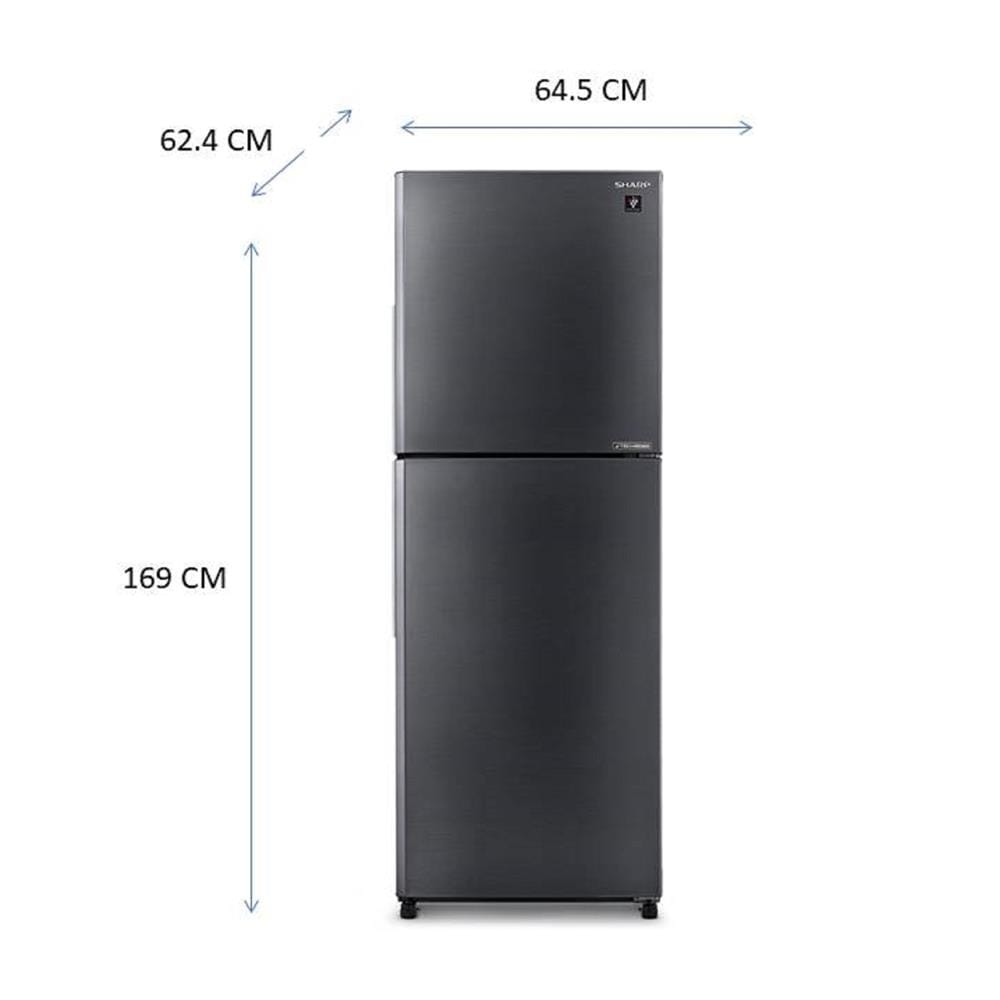 ตู้เย็น 2 ประตู SHARP SJ-XP300TP-DK 10.6 คิว สีเงินเข้ม