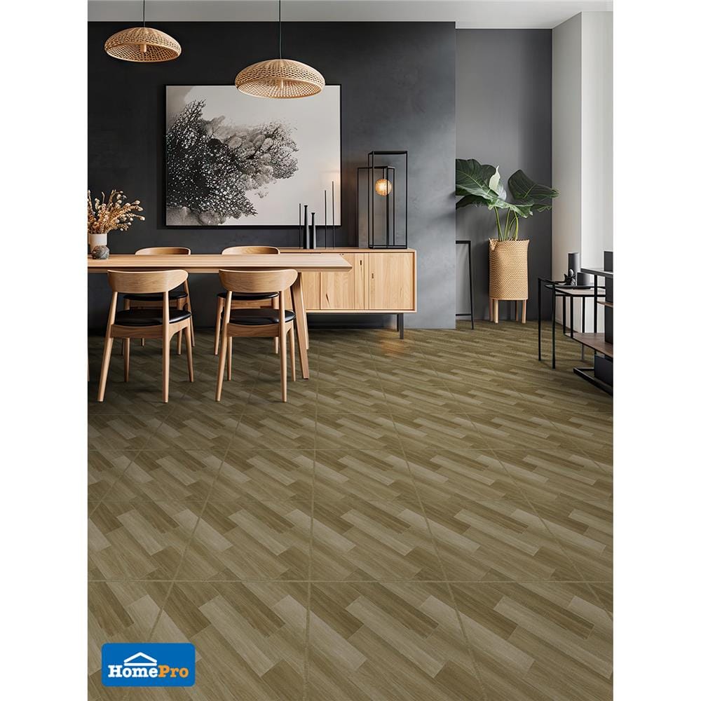 กระเบื้องพื้น 16x16 นิ้ว DURAGRES เซอร์บัต วู๊ด น้ำตาล A 0.96 ตร.ม.