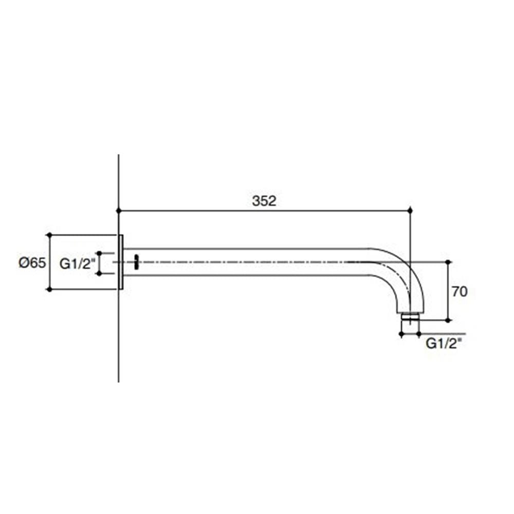 ก้านฝักบัว KOHLER K-15396X-B-BL