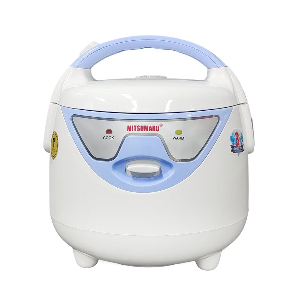 หม้อหุงข้าว MANUAL MITSUMARU AP-508 สีขาว/ฟ้า 0.8 ลิตร