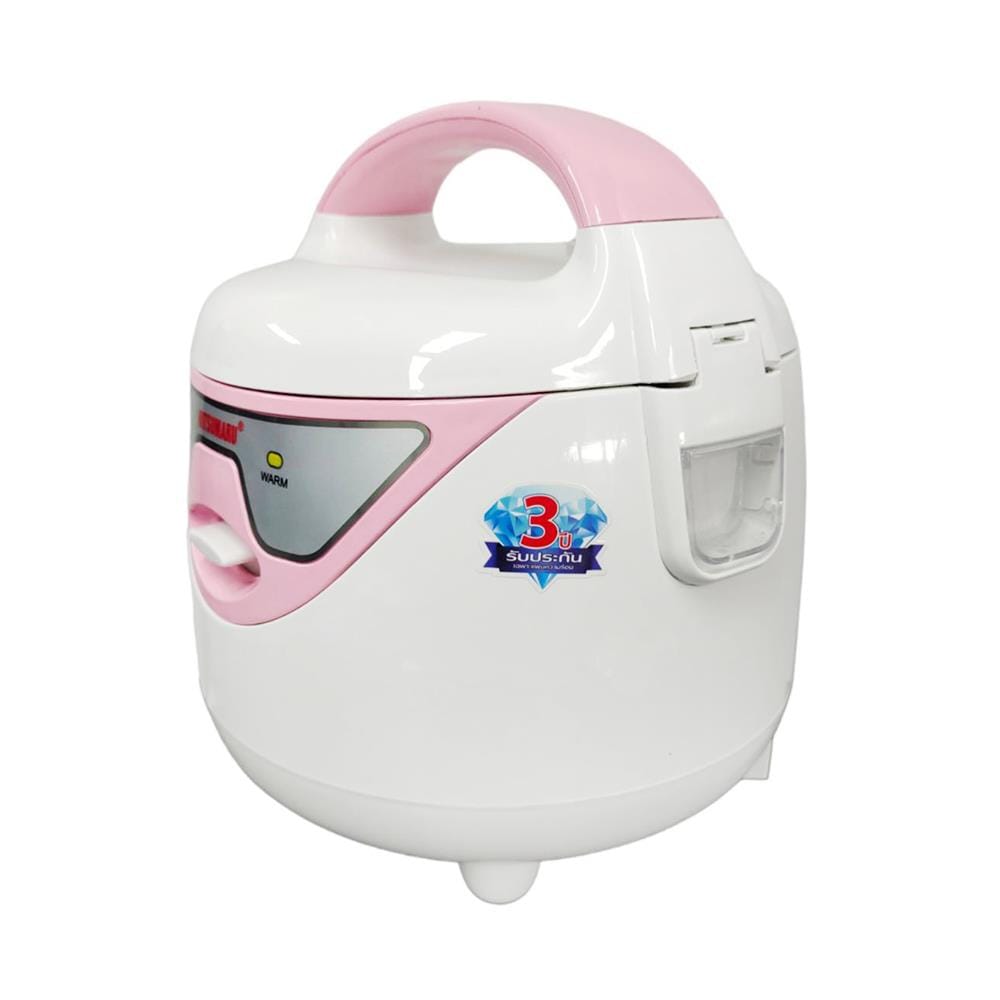 หม้อหุงข้าว MANUAL MITSUMARU AP-508 สีขาว/ชมพู 0.8 ลิตร