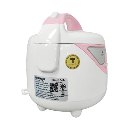 หม้อหุงข้าว MANUAL MITSUMARU AP-508 สีขาว/ชมพู 0.8 ลิตร_2