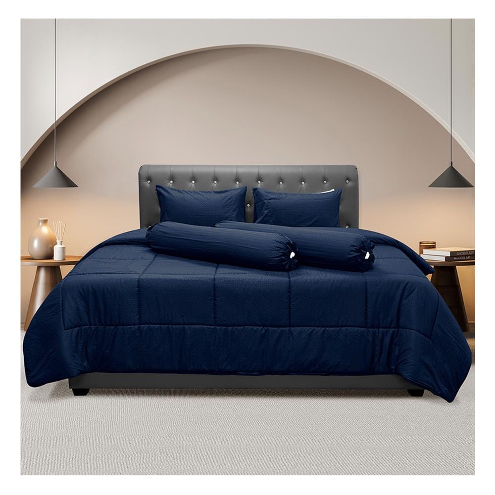 ชุดผ้าปูที่นอน 6 ฟุต 6 ชิ้น PICASSO CLASSIC STYLE สี FIRA NAVYBLUE