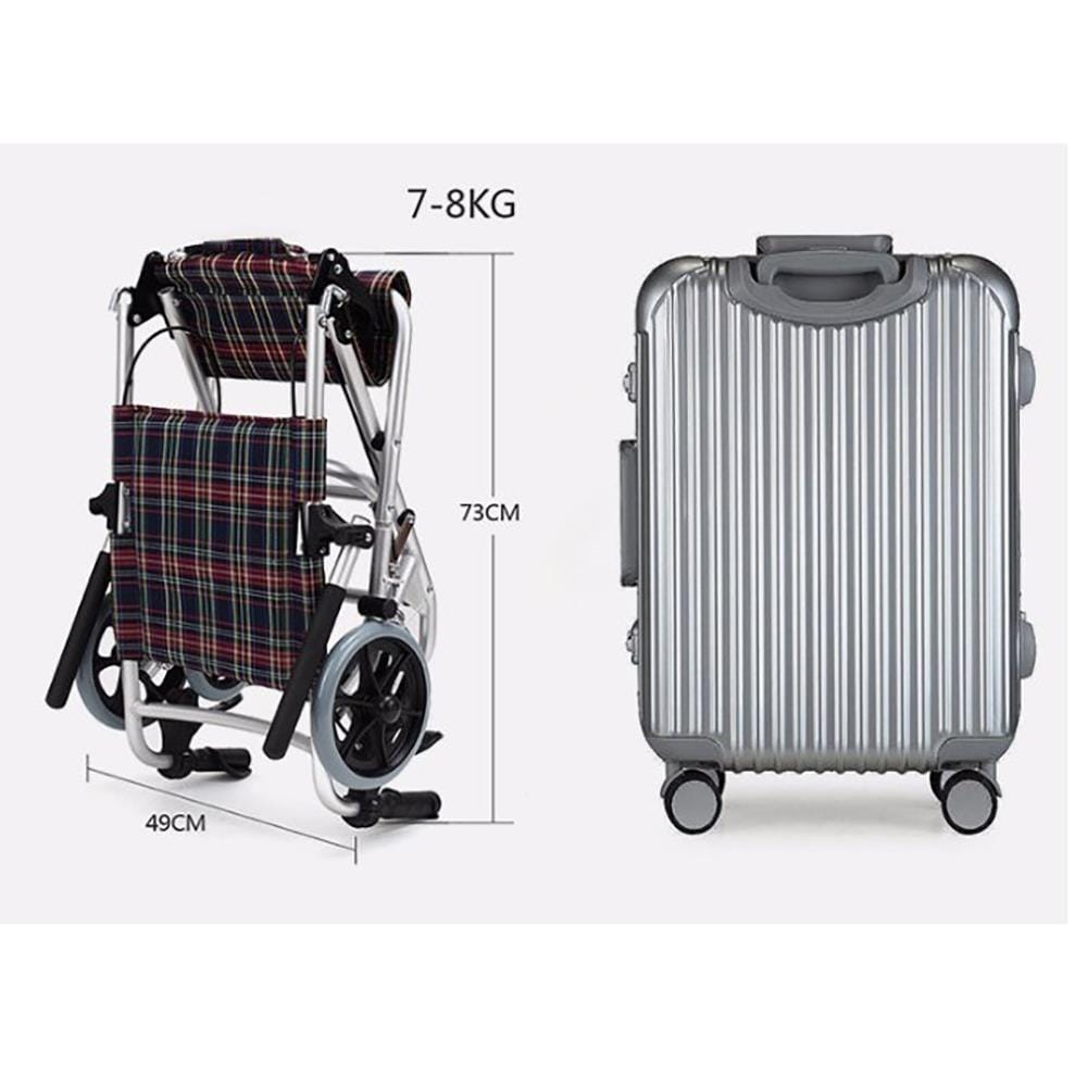 รถเข็นวีลแชร์ MEDILA COMPACT DY019001LBJ (ขึ้นเครื่องบินได้) น้ำหนักเบา สก้อต_7