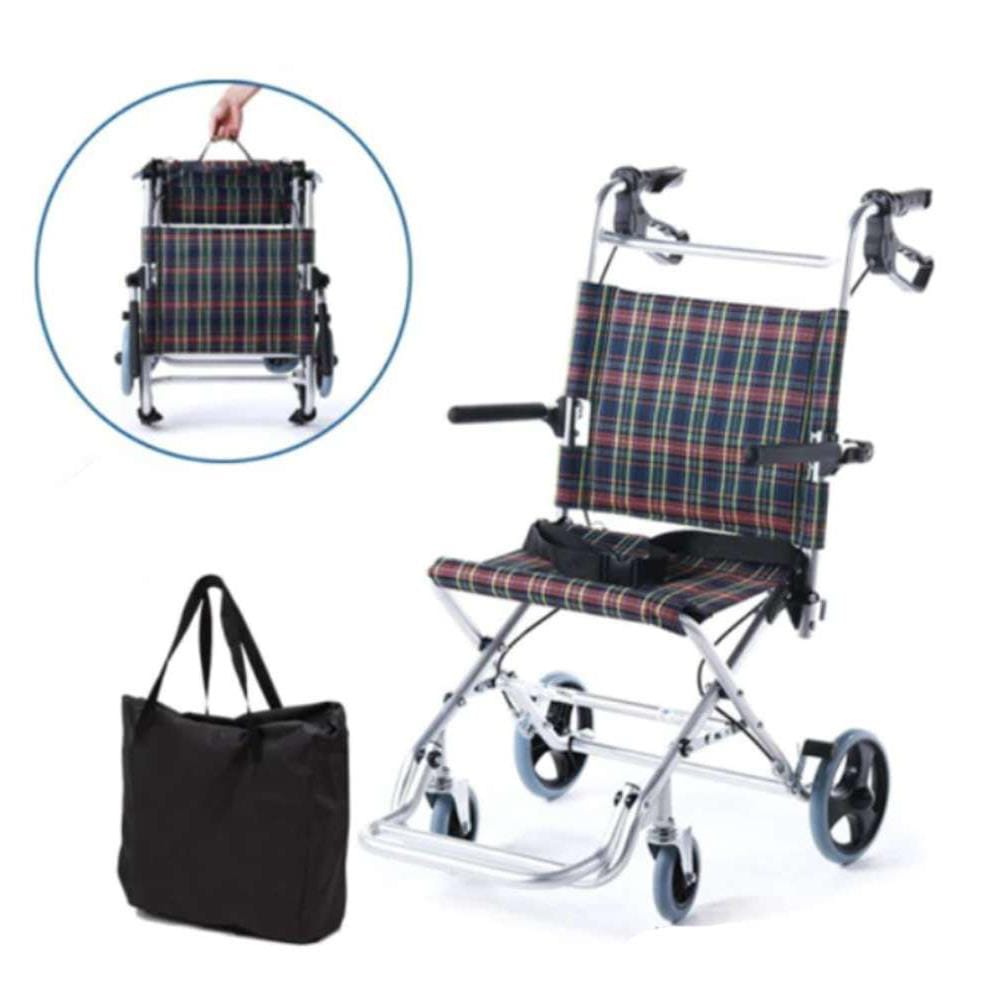 รถเข็นวีลแชร์ MEDILA COMPACT DY019001LBJ (ขึ้นเครื่องบินได้) น้ำหนักเบา สก้อต_3