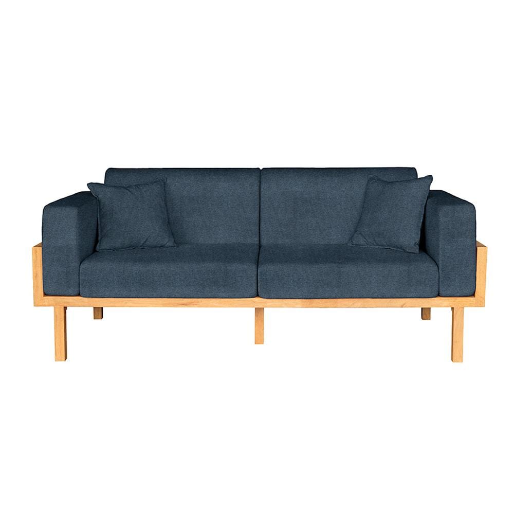 โซฟาไม้ยางพารา RENITA HOME รุ่น LUND 200X80CM. ผ้ากึ่งกำมะหยี่ สะท้อนน้ำ สีน้ำเงิน (HPP947/06)_0