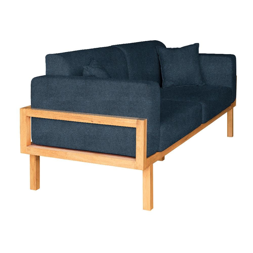 โซฟาไม้ยางพารา RENITA HOME รุ่น LUND 200X80CM. ผ้ากึ่งกำมะหยี่ สะท้อนน้ำ สีน้ำเงิน (HPP947/06)_1