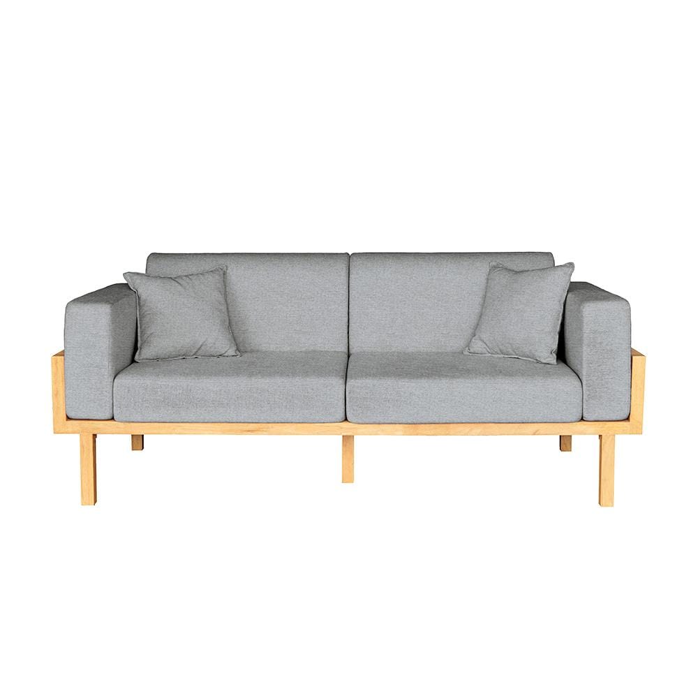 โซฟาไม้ยางพารา RENITA HOME รุ่น LUND 200X80CM. ผ้ากึ่งกำมะหยี่ สะท้อนน้ำ สีเทา (HPP947/01)_0