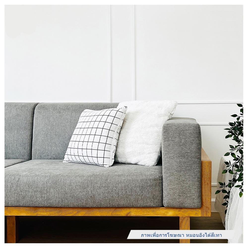 โซฟาไม้ยางพารา RENITA HOME รุ่น LUND 200X80CM. ผ้ากึ่งกำมะหยี่ สะท้อนน้ำ สีเทา (HPP947/01)_6