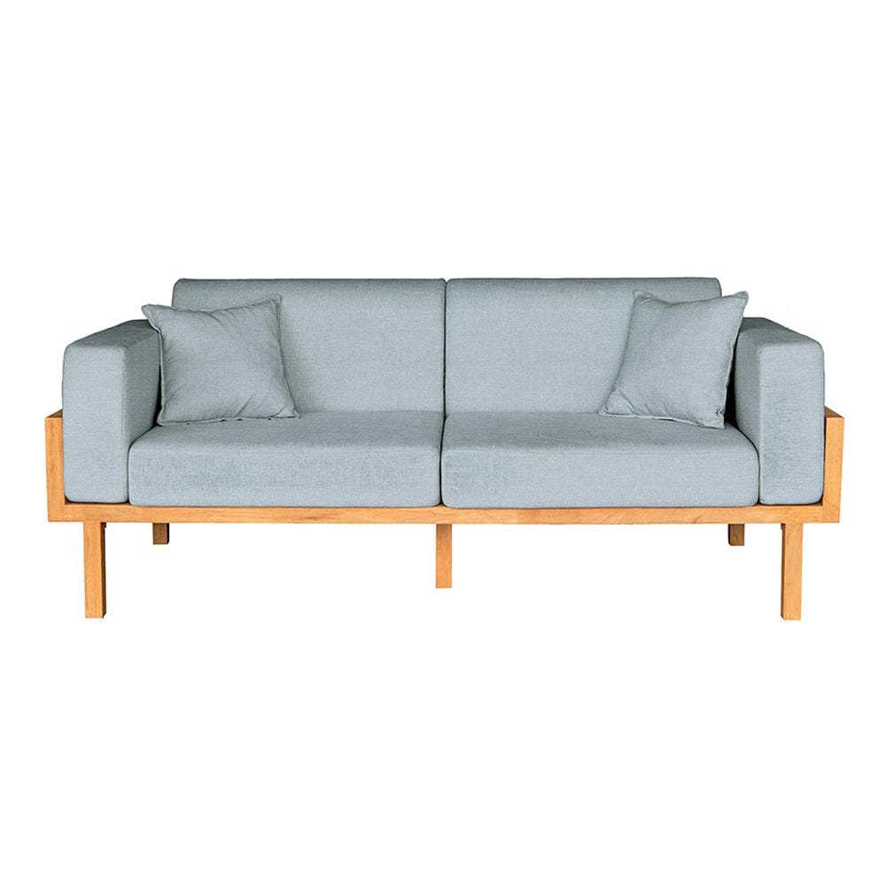 โซฟาไม้ยางพารา RENITA HOME รุ่น LUND 200X80CM. ผ้ากึ่งกำมะหยี่ สะท้อนน้ำ สีฟ้า (HPP947/06)_0