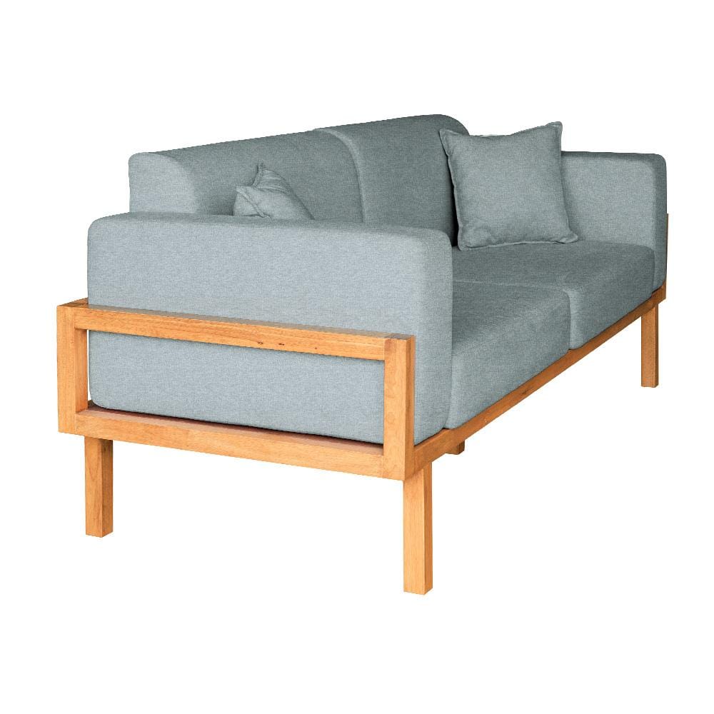 โซฟาไม้ยางพารา RENITA HOME รุ่น LUND 200X80CM. ผ้ากึ่งกำมะหยี่ สะท้อนน้ำ สีฟ้า (HPP947/06)_1
