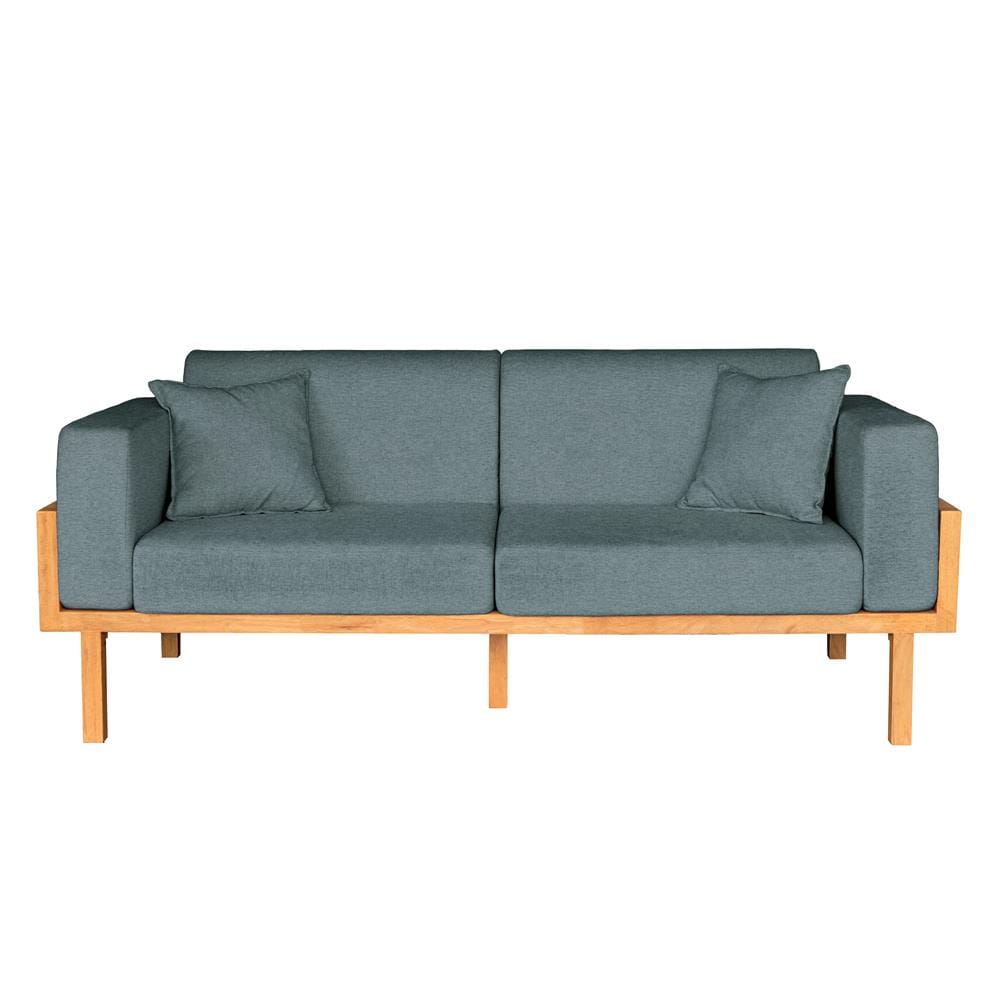 โซฟาไม้ยางพารา RENITA HOME รุ่น LUND 200X80CM. ผ้ากึ่งกำมะหยี่ สะท้อนน้ำ สีเขียว (HPP947/05)_0